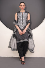 Zellbury Monochrome Embroidered Lawn Unstitched 2Pc Suit WUS24E21497