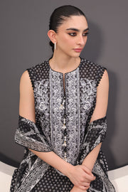 Zellbury Monochrome Embroidered Lawn Unstitched 2Pc Suit WUS24E21497