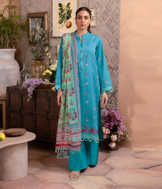 Zellbury Summer Embroidered Lawn Unstitched 3Pc Suit WUS24E31115