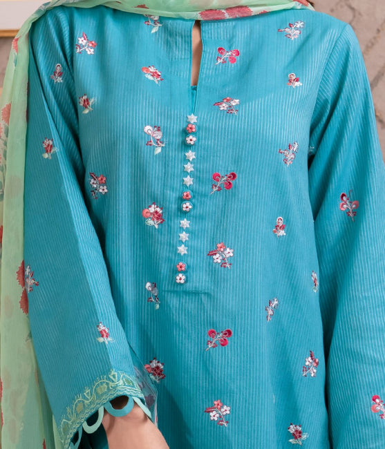 Zellbury Summer Embroidered Lawn Unstitched 3Pc Suit WUS24E31115