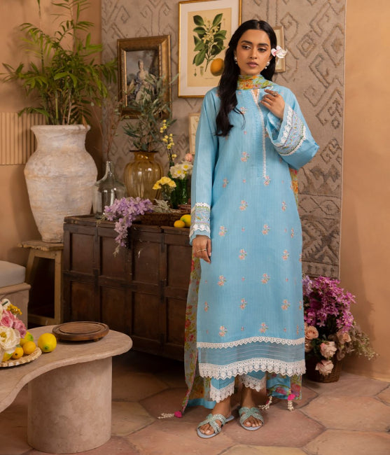 Zellbury Summer Embroidered Lawn Unstitched 3Pc Suit WUS24E31117