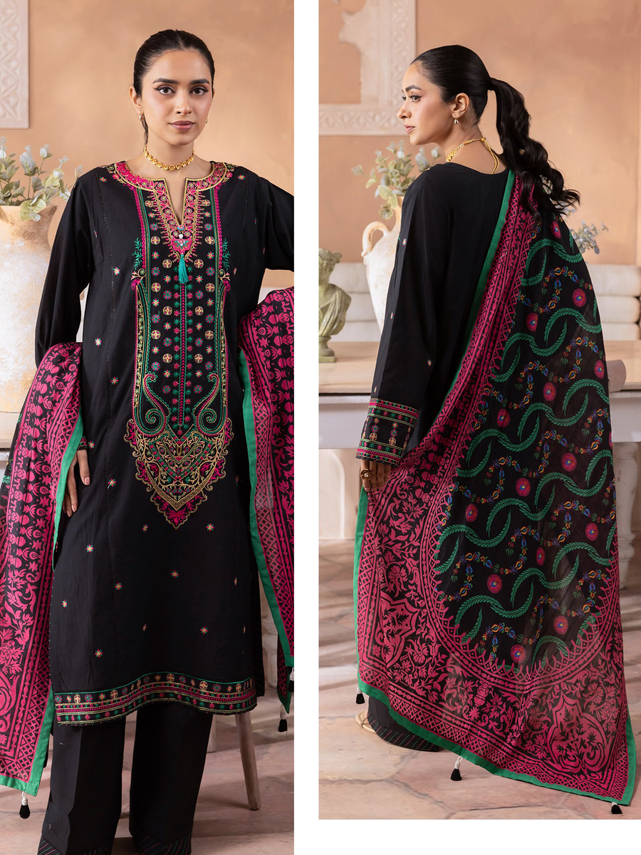 Zellbury Summer Embroidered Cambric Unstitched 3Pc Suit WUS24E31138