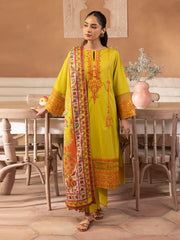 Zellbury Summer Embroidered Lawn Unstitched 3Pc Suit WUS24E31144