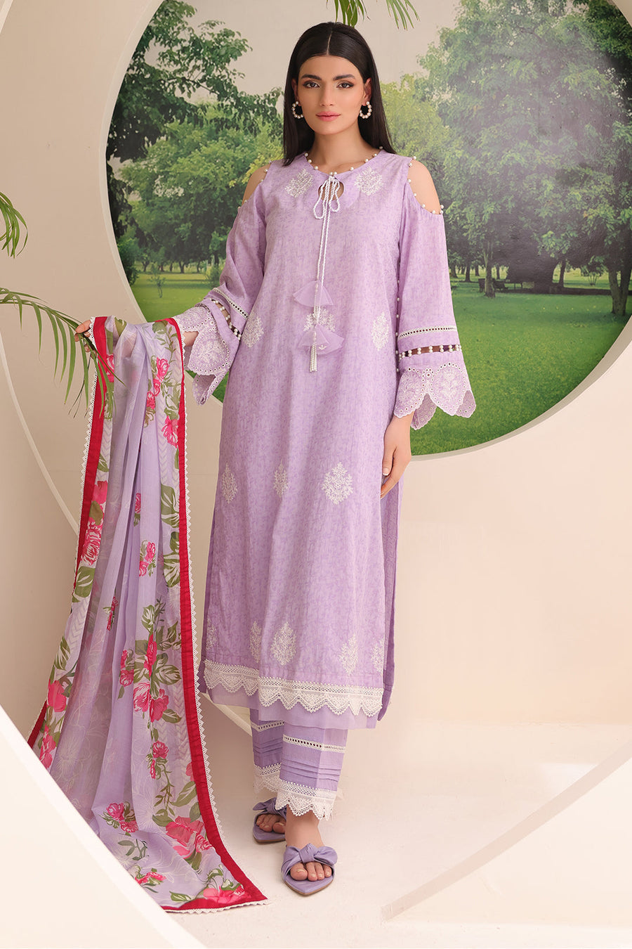 Zellbury Embroidered Self Jacquard Unstitched 3Pc Suit WUS24E31764