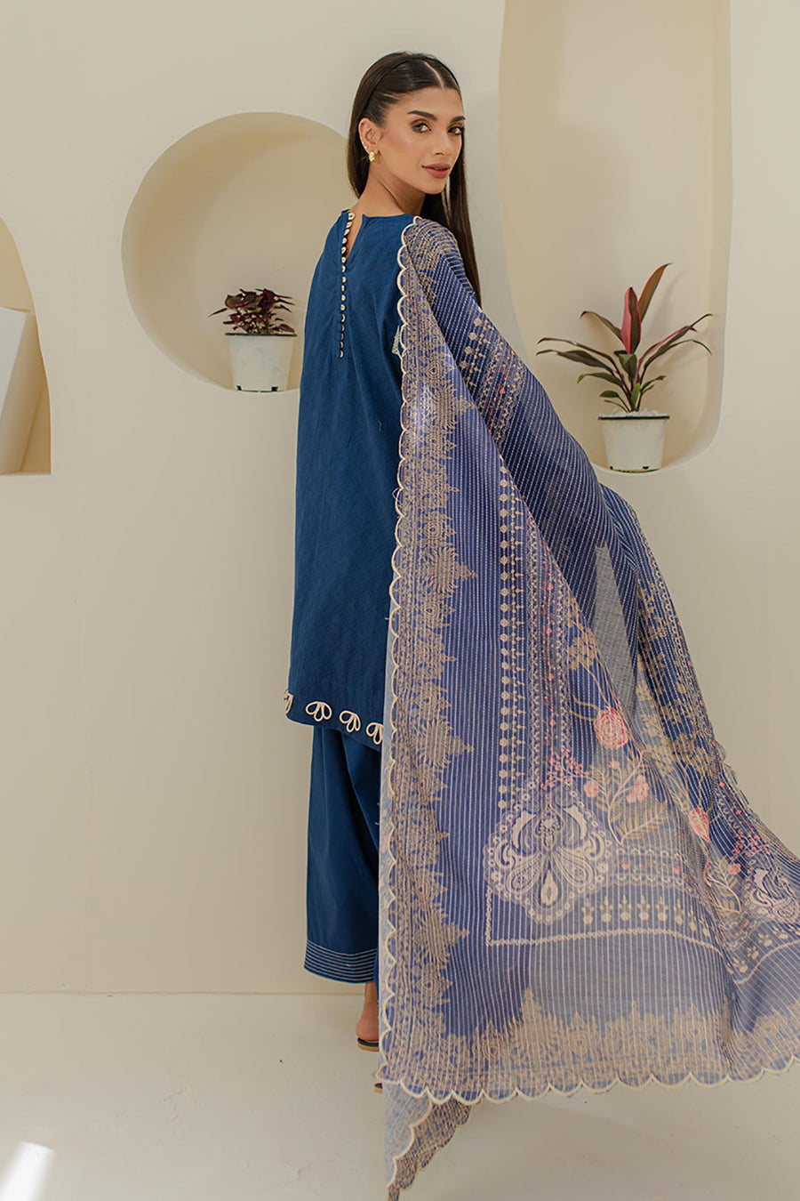 Zellbury Embroidered Self Jacquard Unstitched 3Pc Suit WUS24E31767