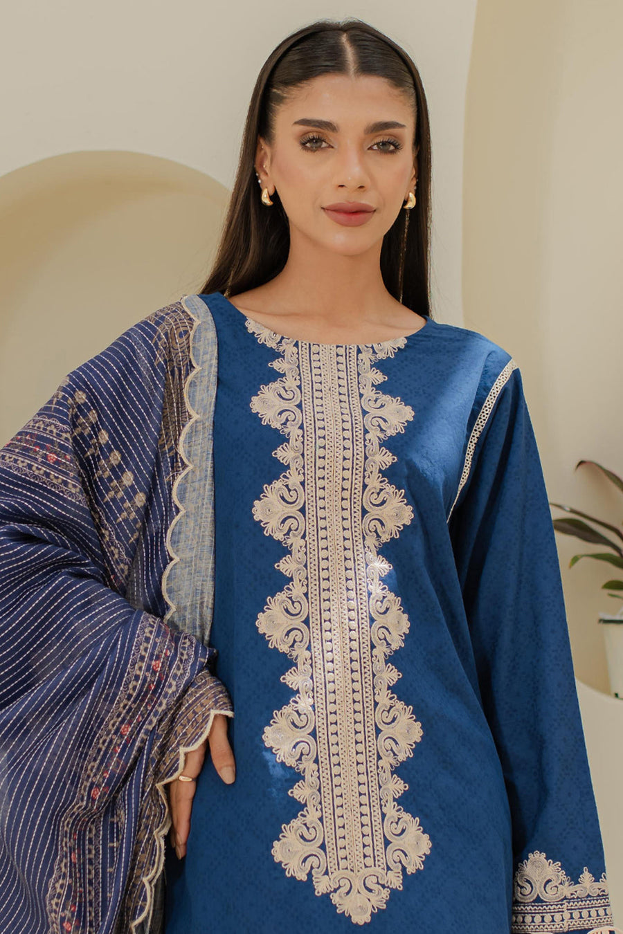 Zellbury Embroidered Self Jacquard Unstitched 3Pc Suit WUS24E31767