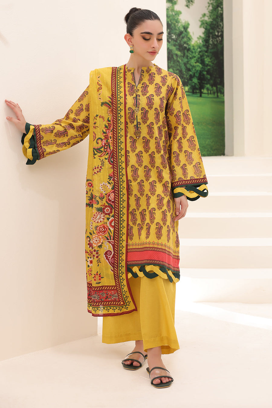 Zellbury Essential Printed Lawn Unstitched 2Pc Suit WUS24X21164