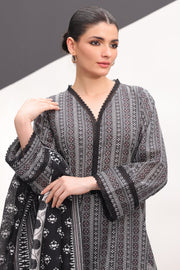 Zellbury Monochrome Printed Lawn Unstitched 2Pc Suit WUS24X21487