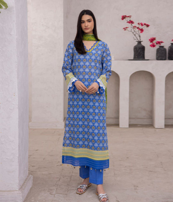 Zellbury Summer Printed Lawn Unstitched 3Pc Suit WUS24X31053