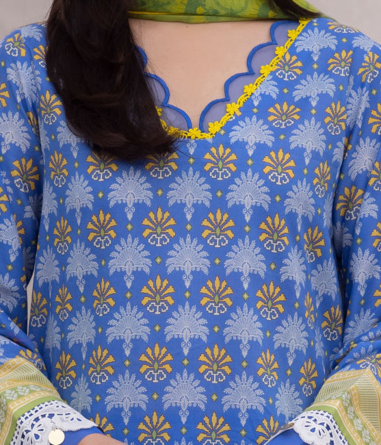 Zellbury Summer Printed Lawn Unstitched 3Pc Suit WUS24X31053