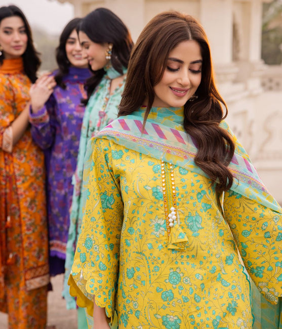 Zellbury Summer Printed Lawn Unstitched 3Pc Suit WUS24X31054