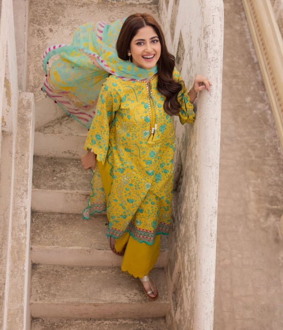 Zellbury Summer Printed Lawn Unstitched 3Pc Suit WUS24X31054