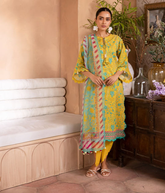 Zellbury Summer Printed Lawn Unstitched 3Pc Suit WUS24X31054