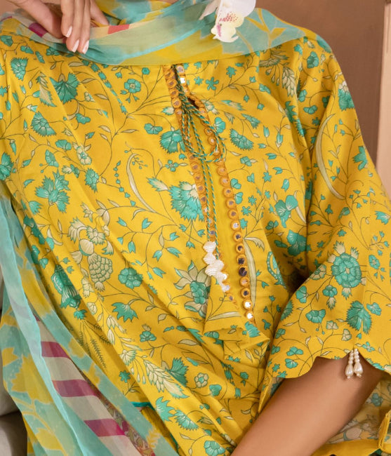 Zellbury Summer Printed Lawn Unstitched 3Pc Suit WUS24X31054