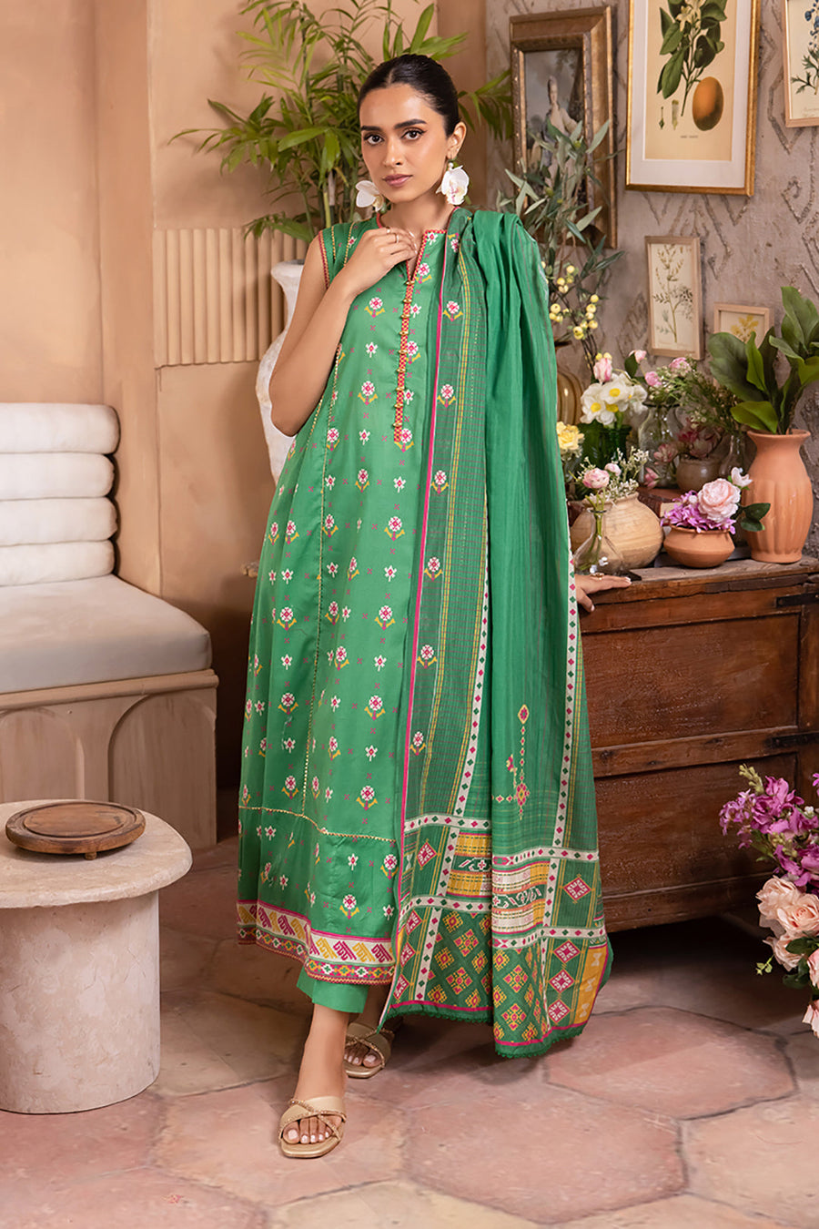 Zellbury Summer Printed Lawn Unstitched 3Pc Suit WUS24X31073