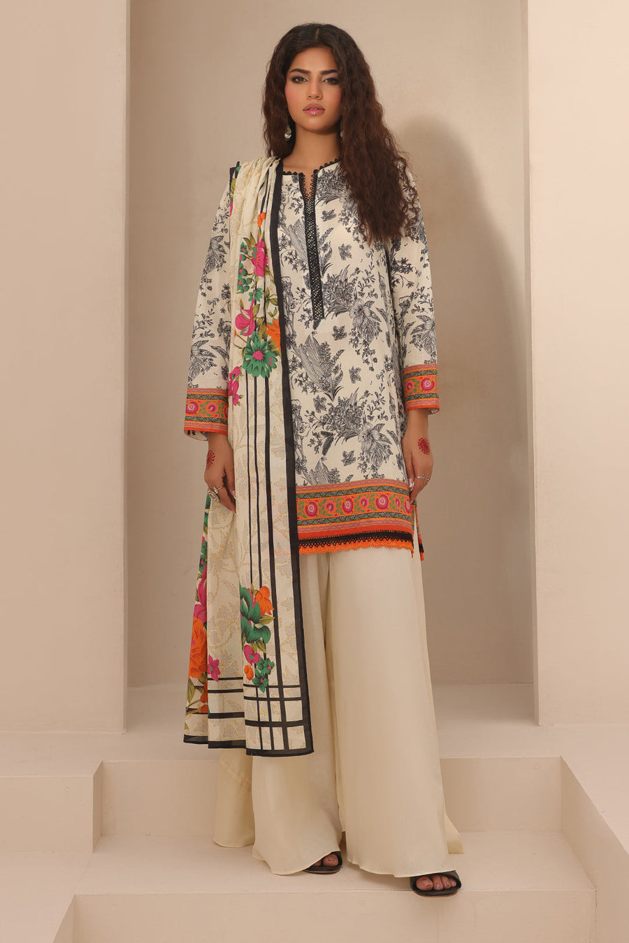 Zellbury Essential Digital Printed Lawn Unstitched 3Pc Suit WUS24X31230