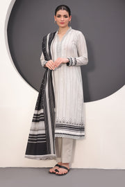 Zellbury Monochrome Printed Lawn Unstitched 3Pc Suit WUS24X31512