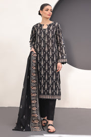 Zellbury Monochrome Printed Lawn Unstitched 3Pc Suit WUS24X31517