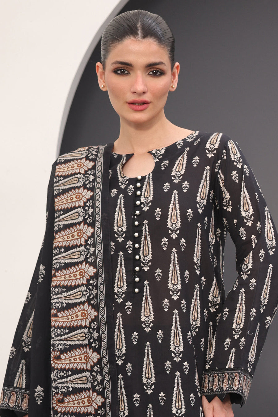Zellbury Monochrome Printed Lawn Unstitched 3Pc Suit WUS24X31517