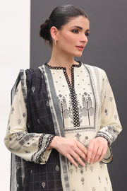 Zellbury Monochrome Printed Lawn Unstitched 3Pc Suit WUS24X31520