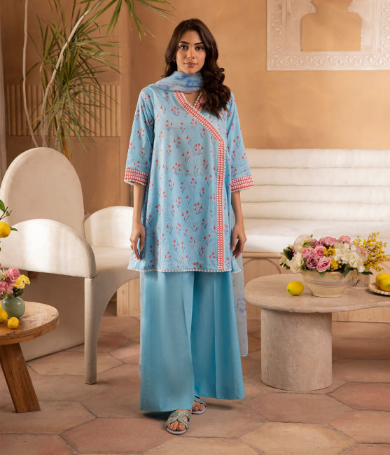 Zellbury Summer Printed Lawn Unstitched 3Pc Suit WUS24X31624