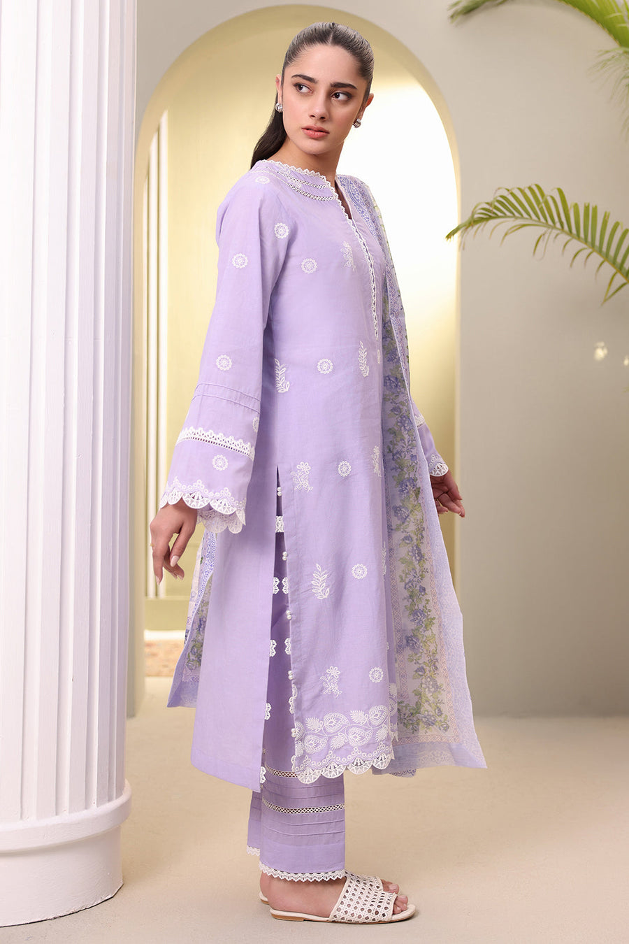 Zellbury Summer Embroidered Lawn Unstitched 3Pc Suit WUS25E30068
