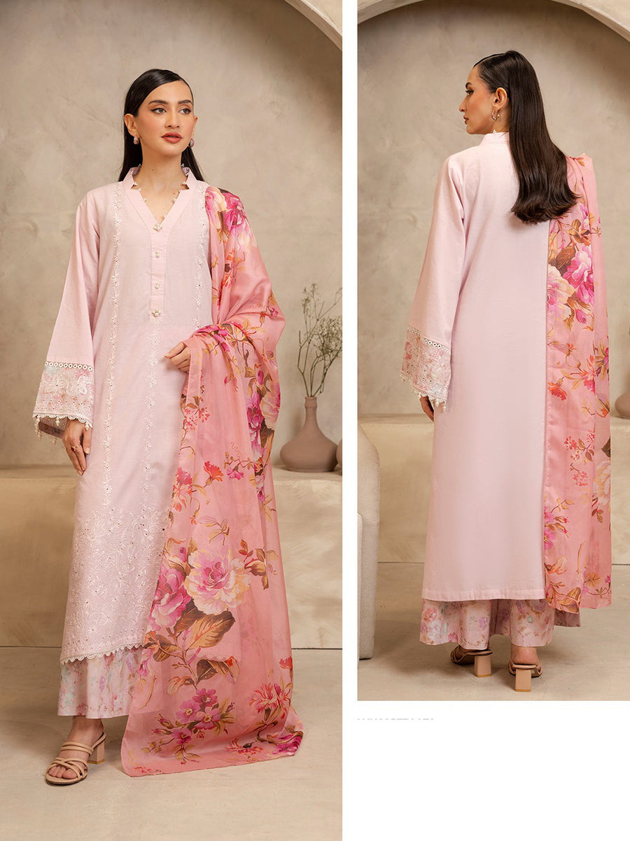 Zellbury Summer Embroidered Lawn Unstitched 3Pc Suit WUS25E30079