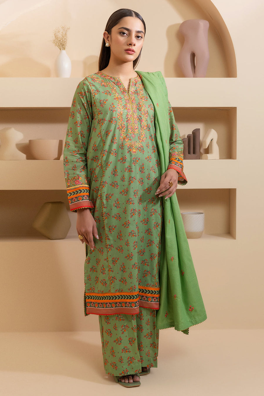 Zellbury Summer Embroidered Lawn Unstitched 3Pc Suit WUS25E30207