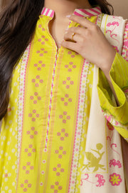 Zellbury Summer Embroidered Lawn Unstitched 3Pc Suit WUS25E30208