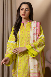 Zellbury Summer Embroidered Lawn Unstitched 3Pc Suit WUS25E30208