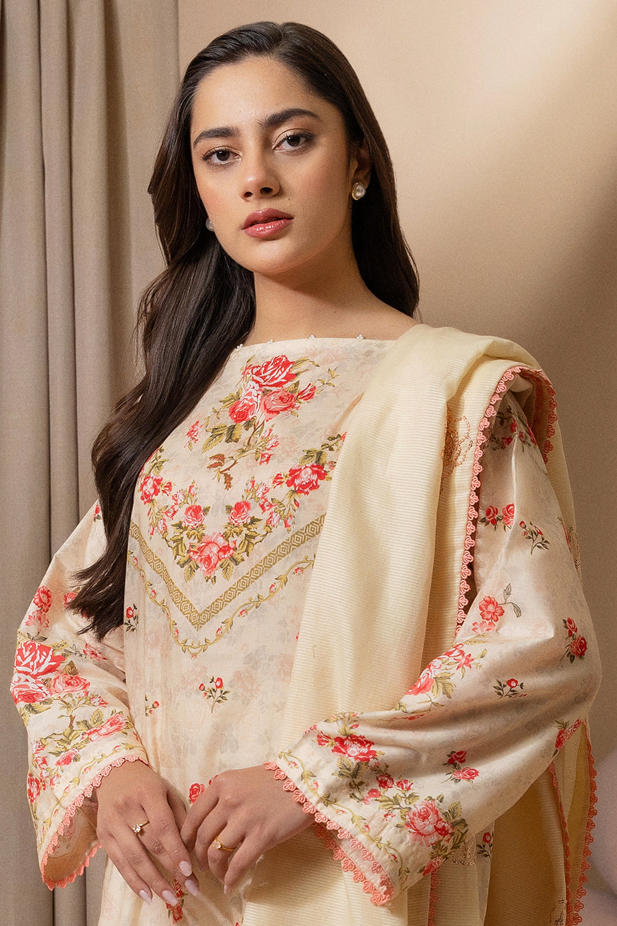 Zellbury Summer Embroidered Lawn Unstitched 3Pc Suit WUS25E30209