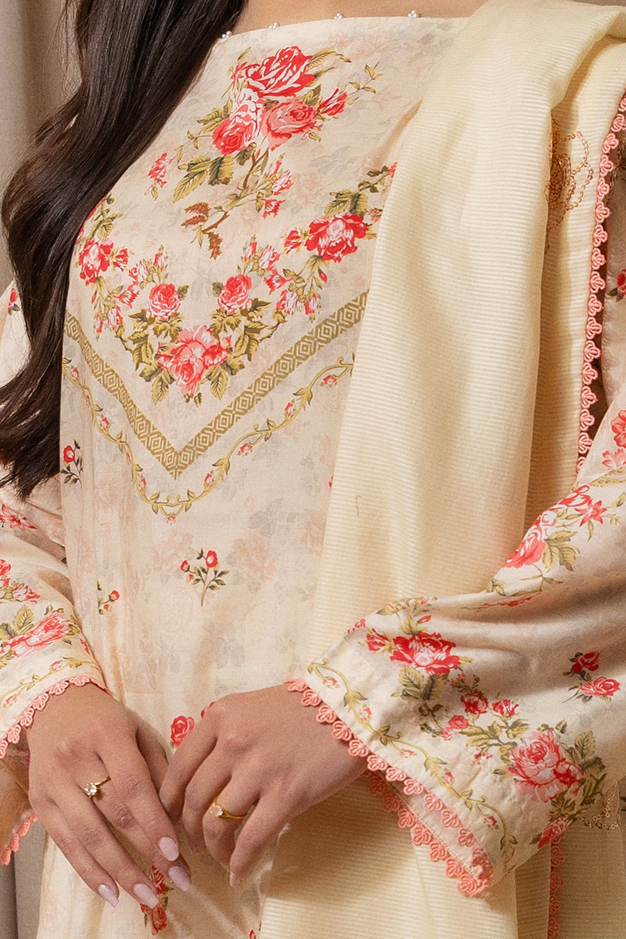 Zellbury Summer Embroidered Lawn Unstitched 3Pc Suit WUS25E30209