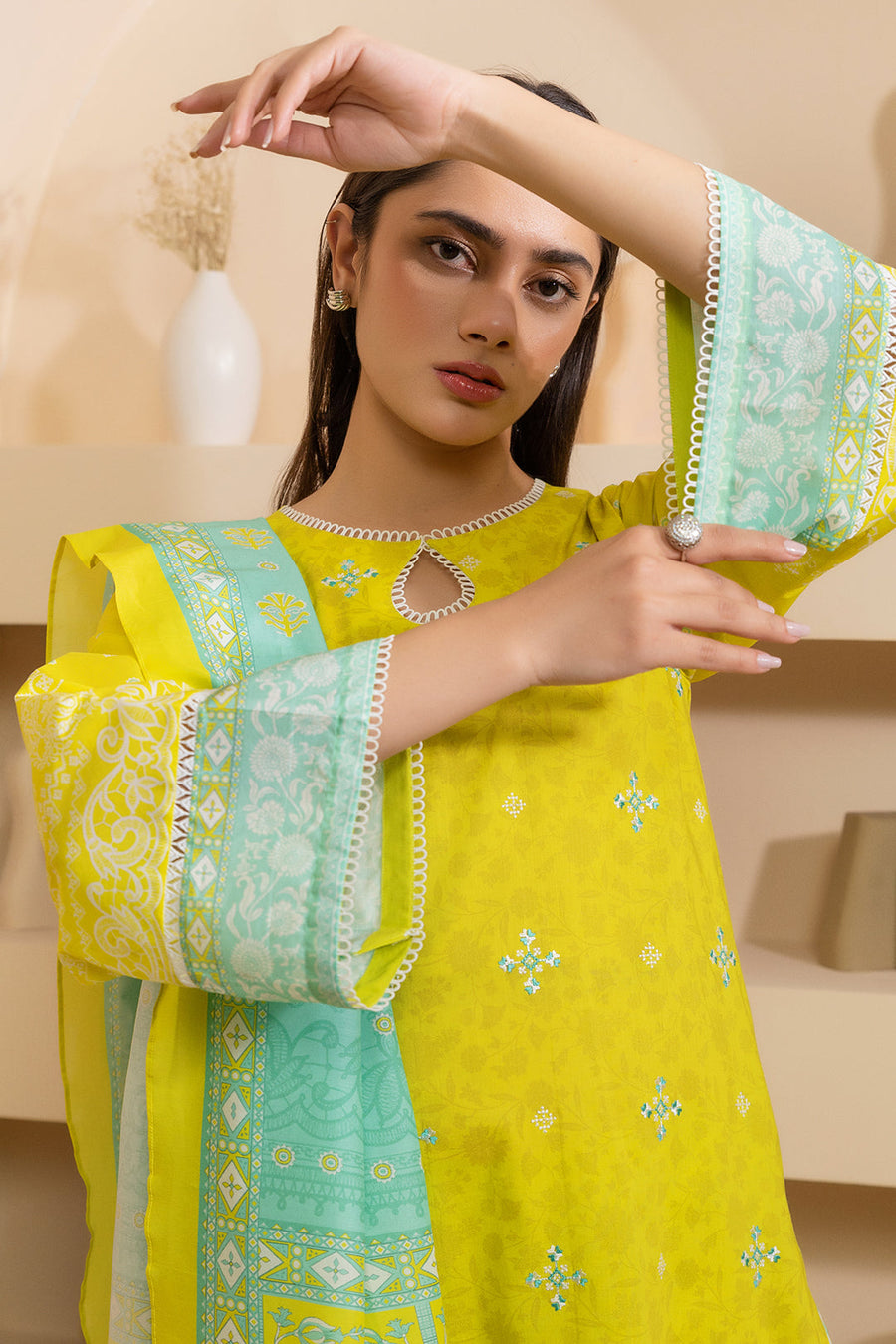 Zellbury Summer Embroidered Lawn Unstitched 3Pc Suit WUS25E30210