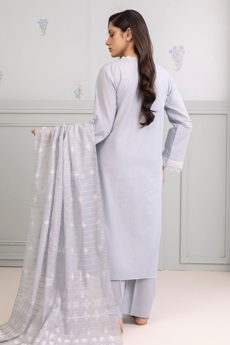 Zellbury Summer Embroidered Lawn Unstitched 3Pc Suit WUS25E30215