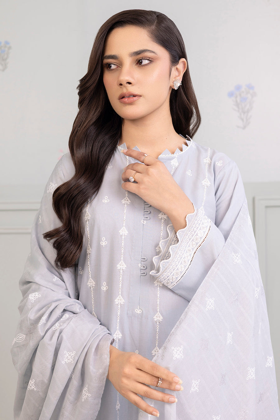 Zellbury Summer Embroidered Lawn Unstitched 3Pc Suit WUS25E30215