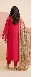 Zellbury Embroidered Lawn Unstitched 3Pc Suit WUS25E30218