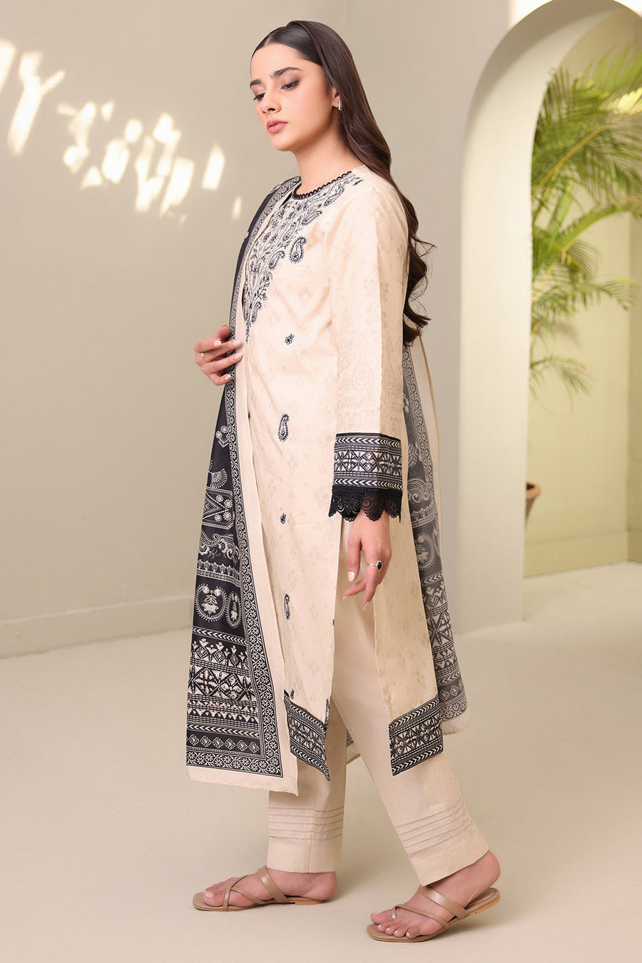 Zellbury Summer Embroidered Lawn Unstitched 3Pc Suit WUS25E30274