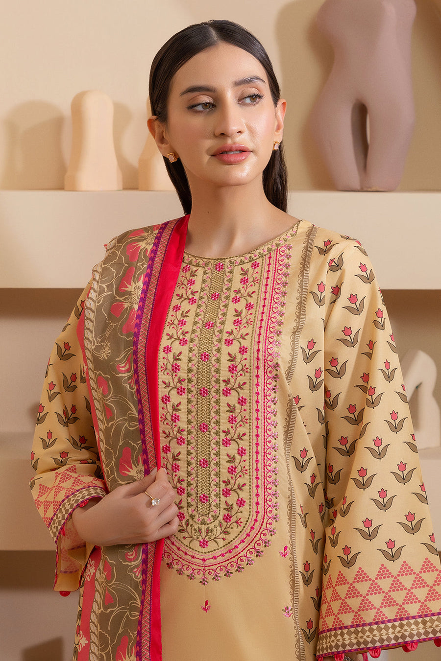 Zellbury Summer Embroidered Lawn Unstitched 3Pc Suit WUS25E30278
