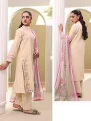 Zellbury Summer Embroidered Self Jacquard Unstitched 3Pc Suit WUS25E30279