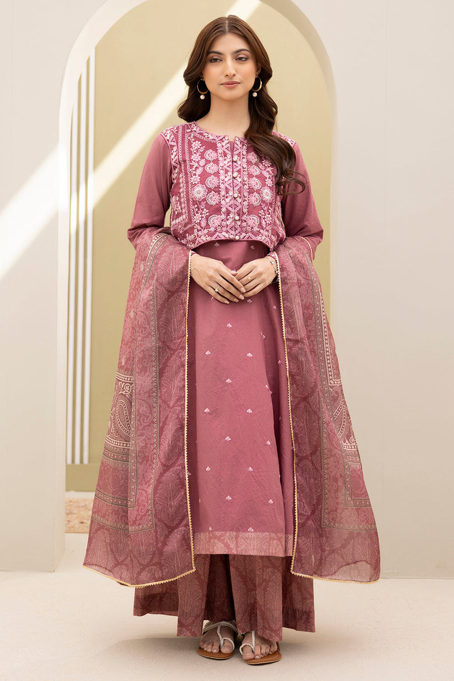 Zellbury Summer Embroidered Cambric Unstitched 3Pc Suit WUS25E30296