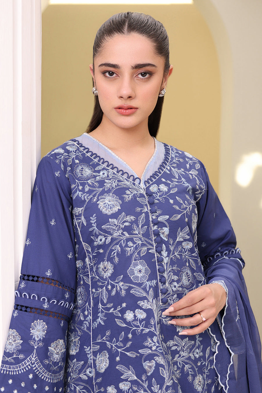 Zellbury Summer Embroidered Cambric Unstitched 3Pc Suit WUS25E30297