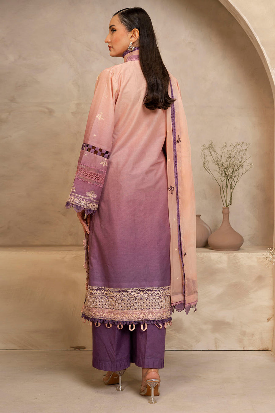 Zellbury Summer Embroidered Cambric Unstitched 3Pc Suit WUS25E30300
