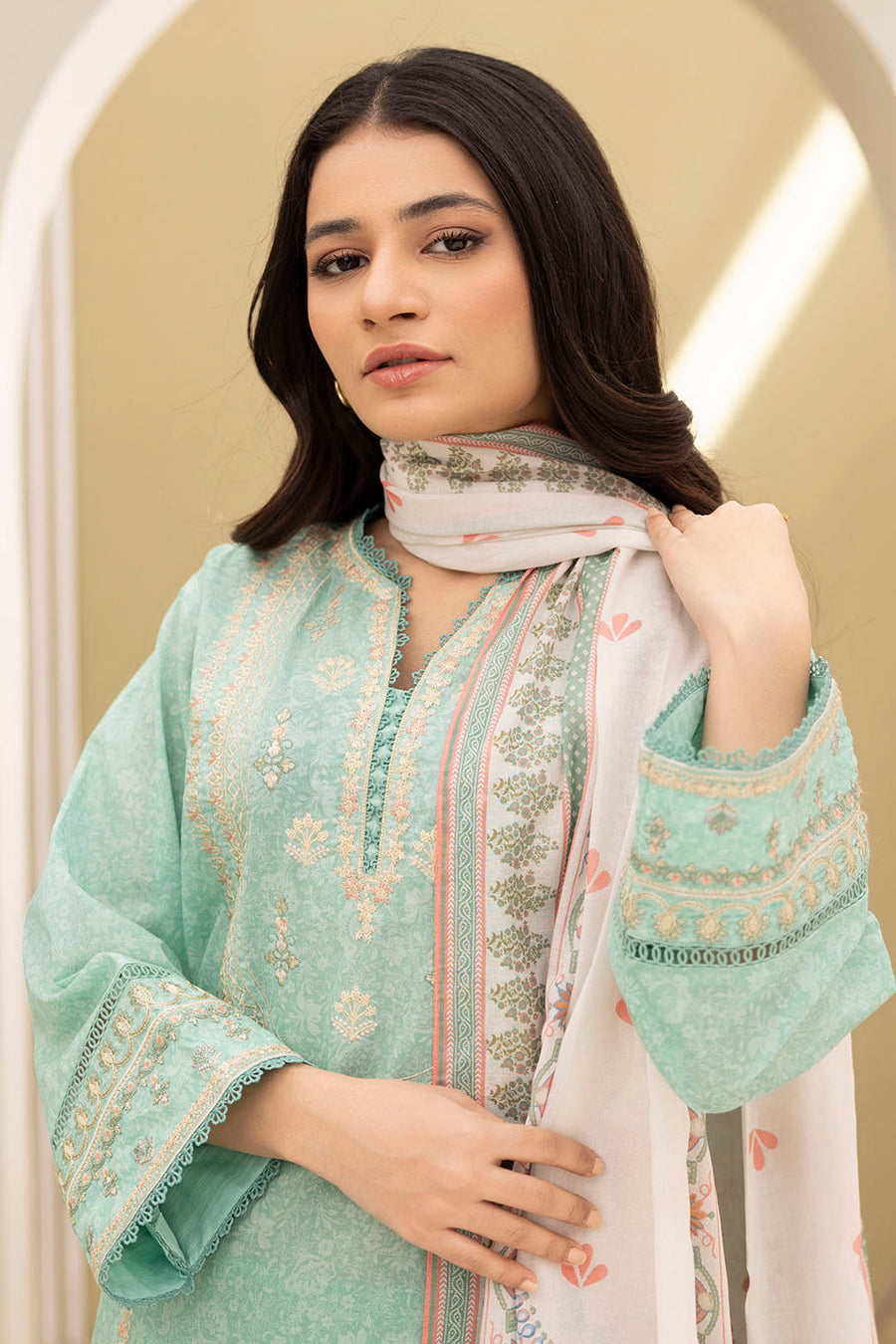 Zellbury Summer Embroidered Lawn Unstitched 3Pc Suit WUS25E30341