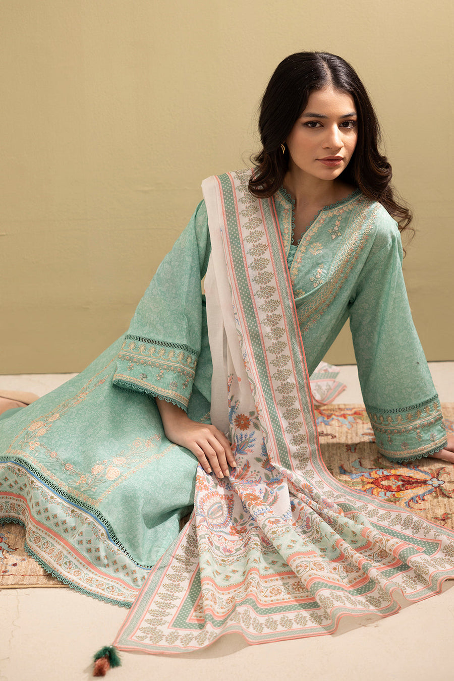 Zellbury Summer Embroidered Lawn Unstitched 3Pc Suit WUS25E30341