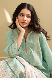 Zellbury Summer Embroidered Lawn Unstitched 3Pc Suit WUS25E30341