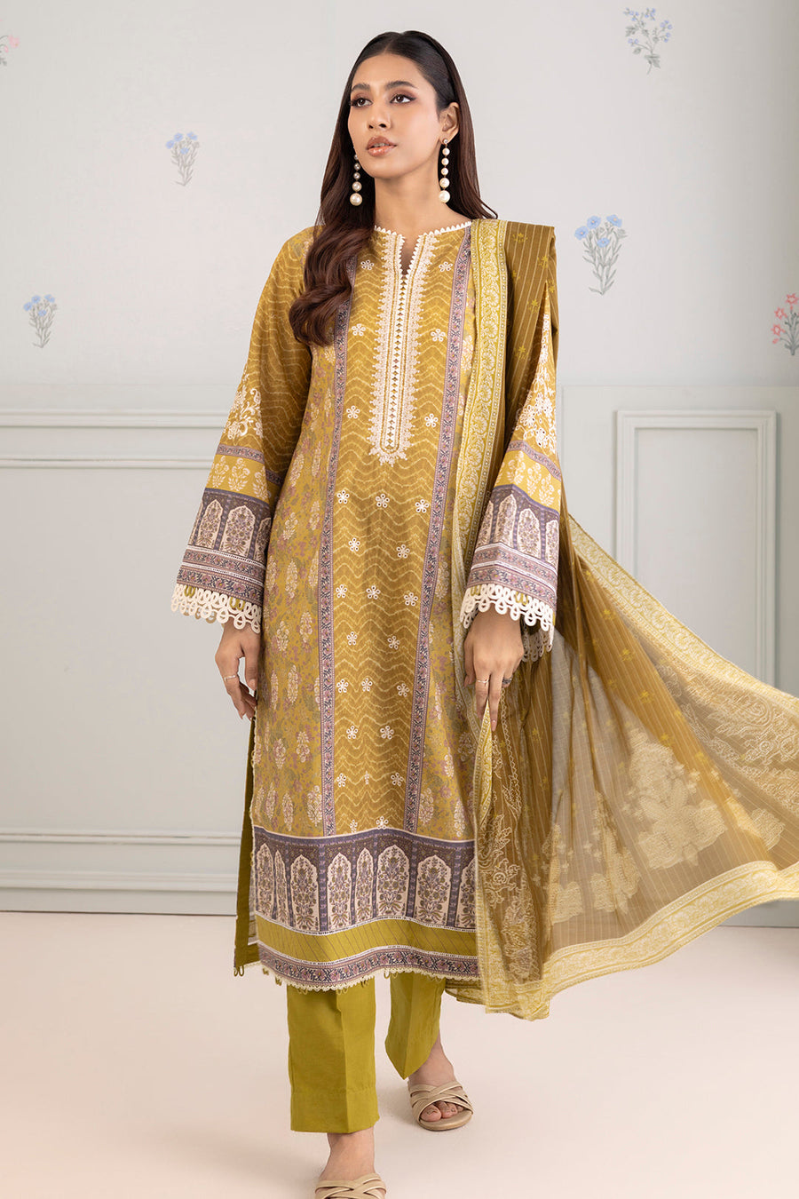 Zellbury Summer Embroidered Lawn Unstitched 3Pc Suit WUS25E30342
