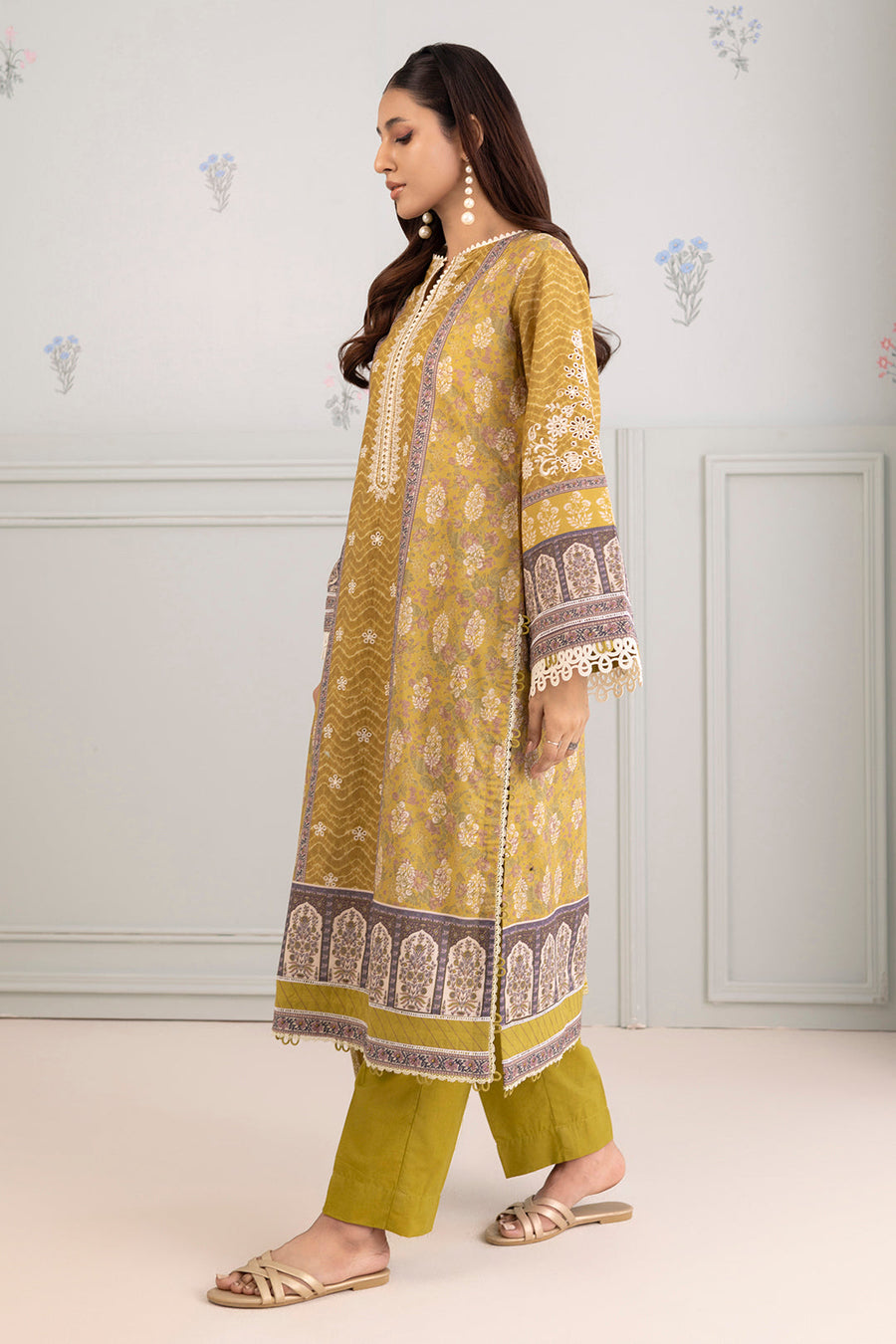 Zellbury Summer Embroidered Lawn Unstitched 3Pc Suit WUS25E30342