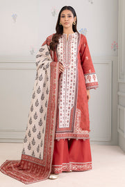 Zellbury Summer Embroidered Lawn Unstitched 3Pc Suit WUS25E30344