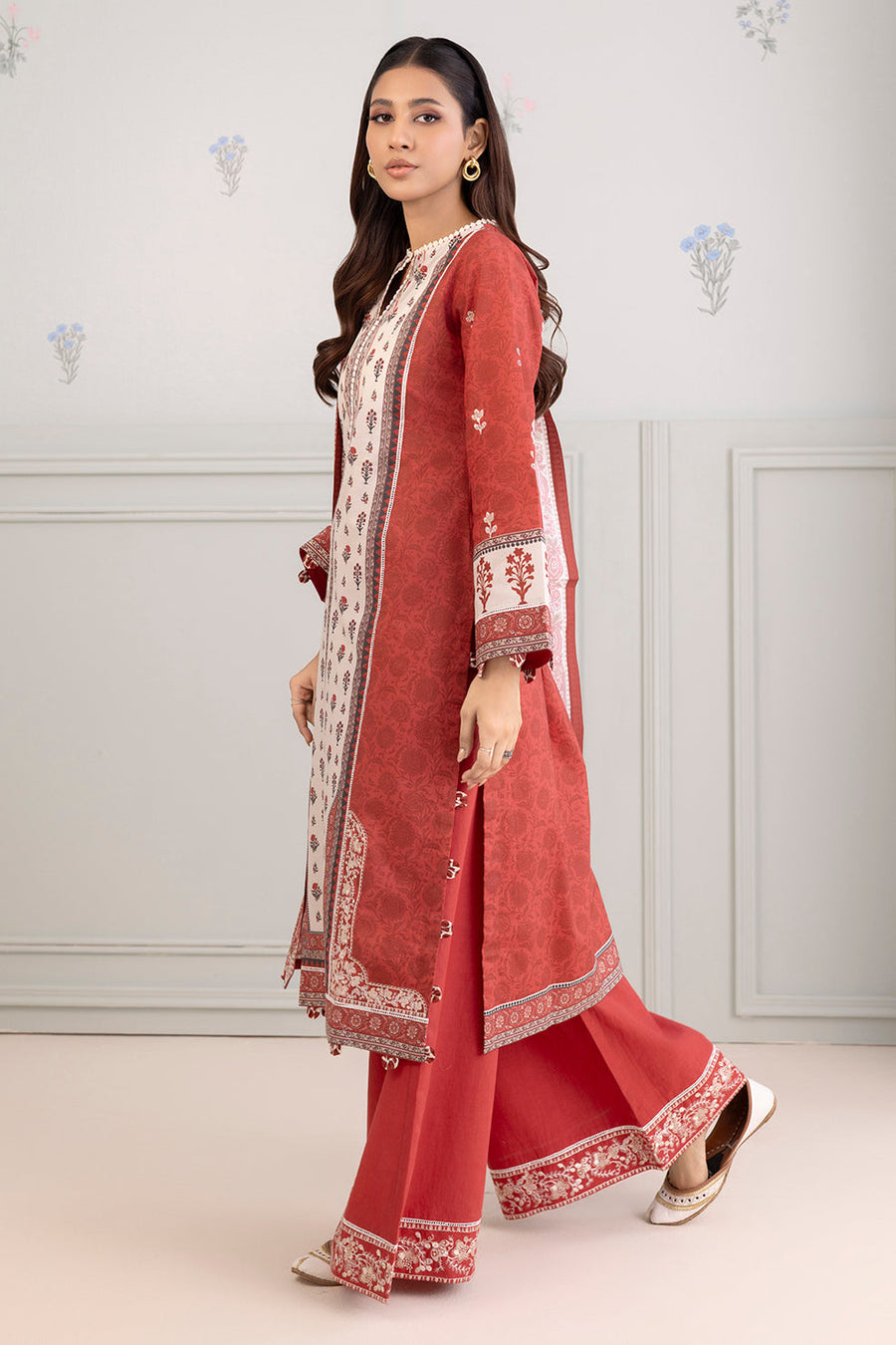 Zellbury Summer Embroidered Lawn Unstitched 3Pc Suit WUS25E30344