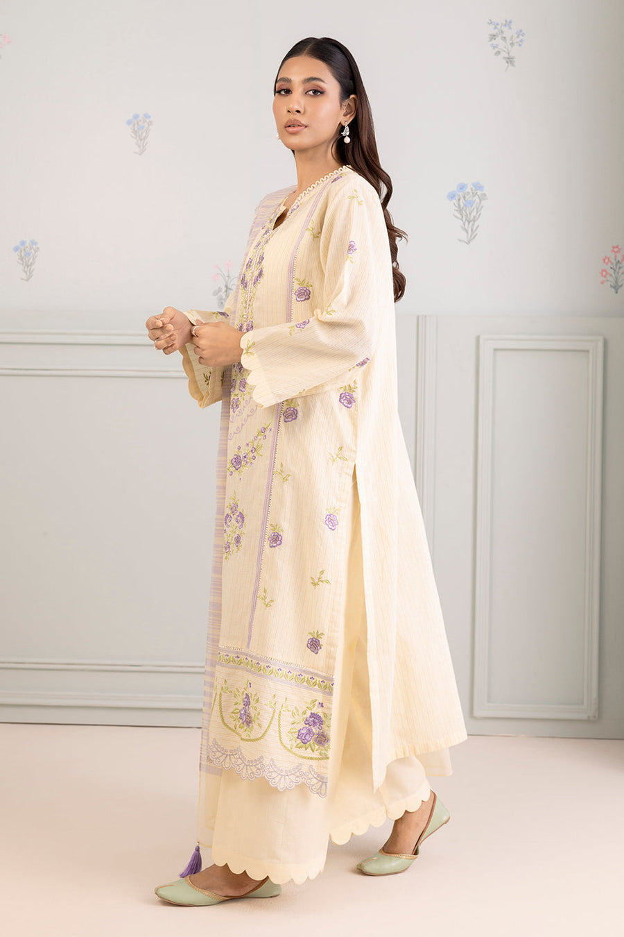 Zellbury Summer Embroidered Lawn Unstitched 3Pc Suit WUS25E30345